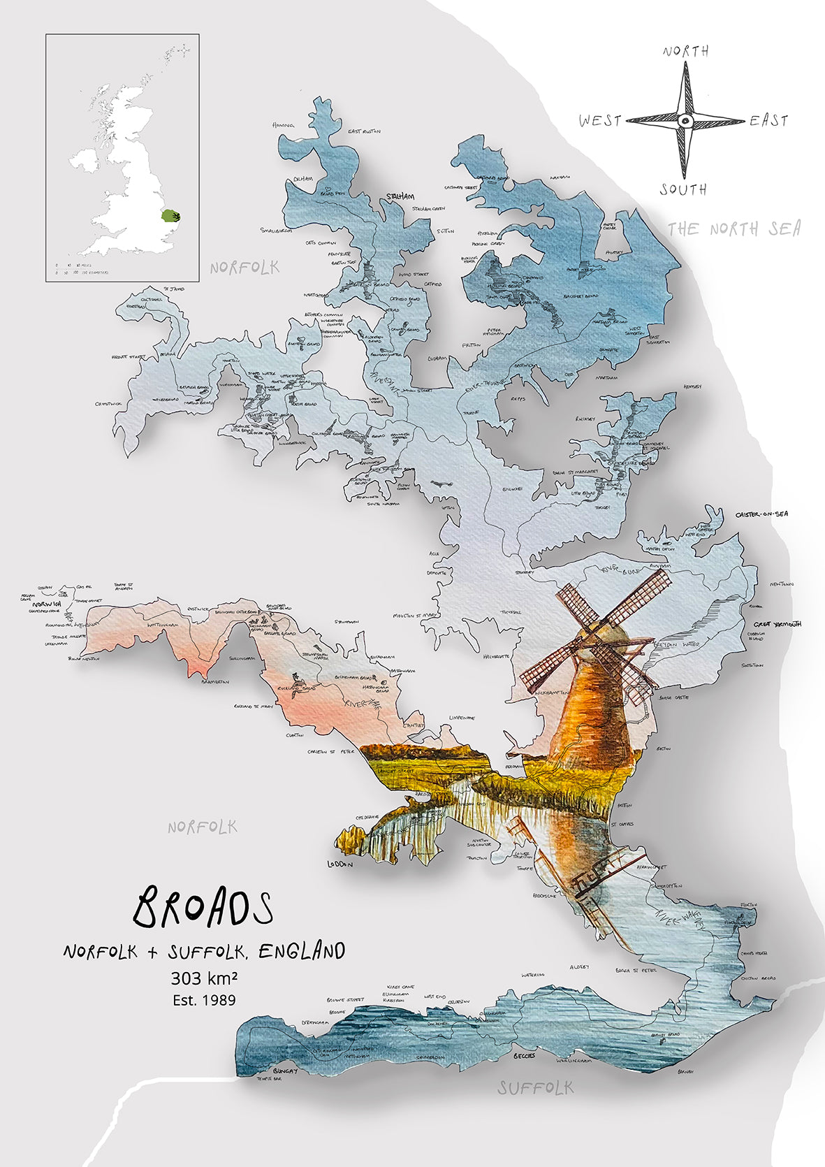 Broads Map Card