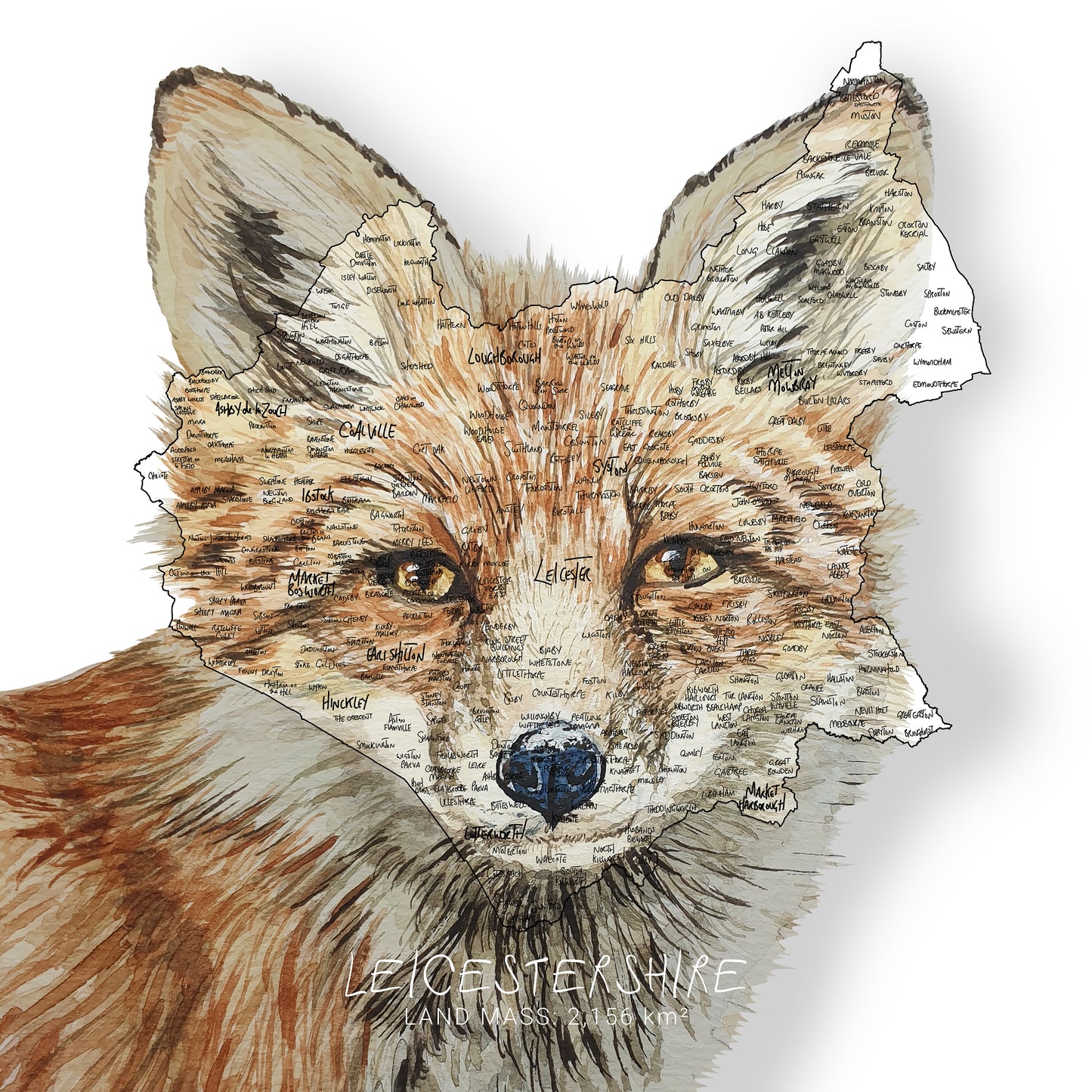 Leicestershire Fox 2022 Map Card
