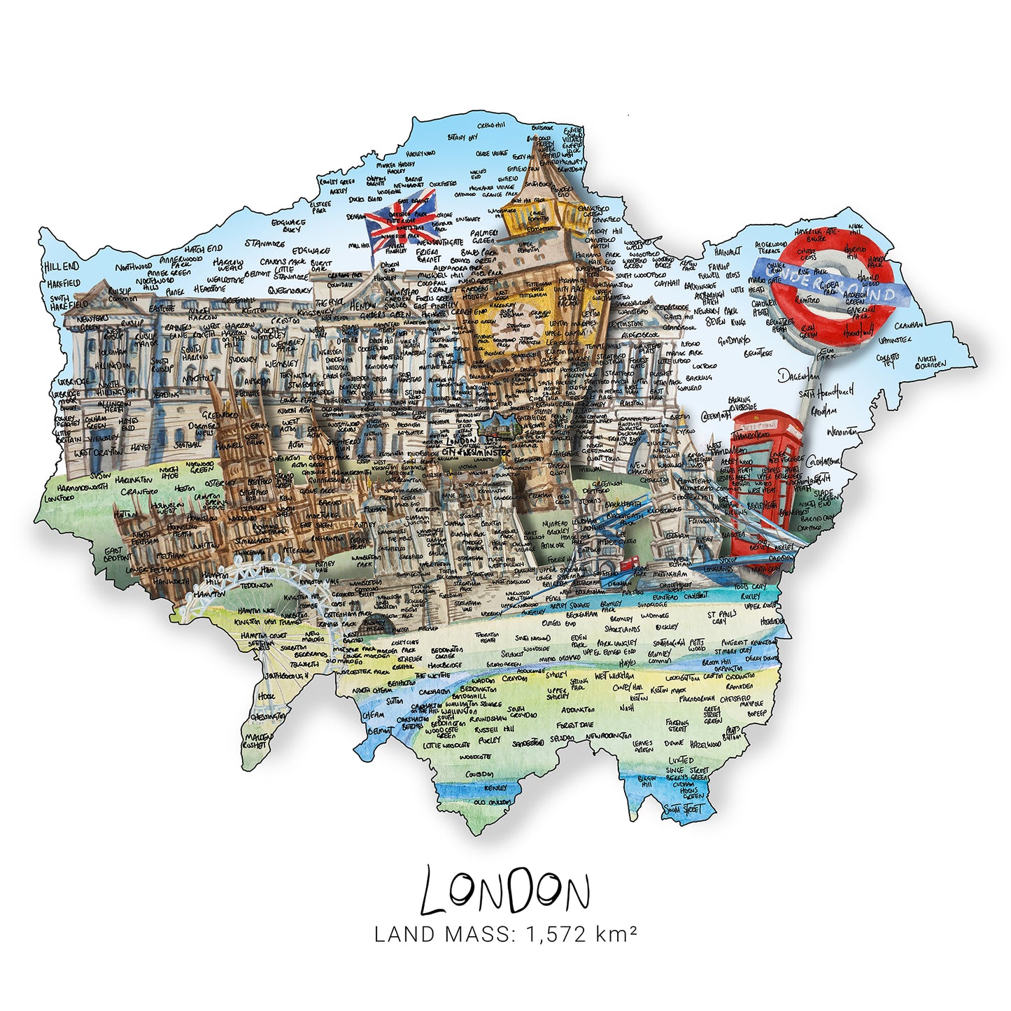 London Region Map Card