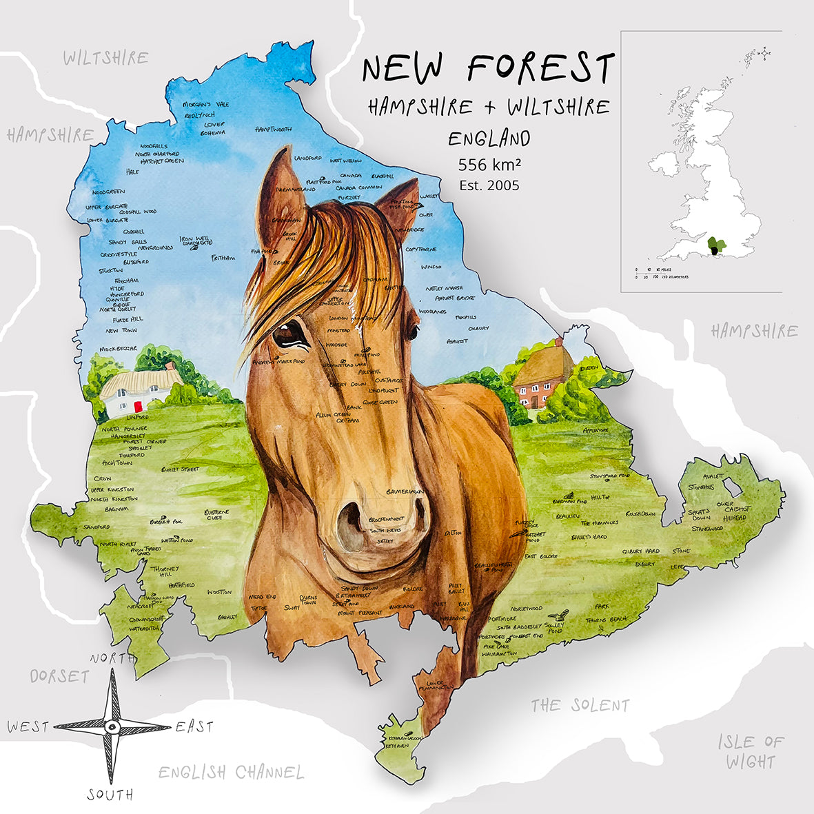 New Forest Map Card