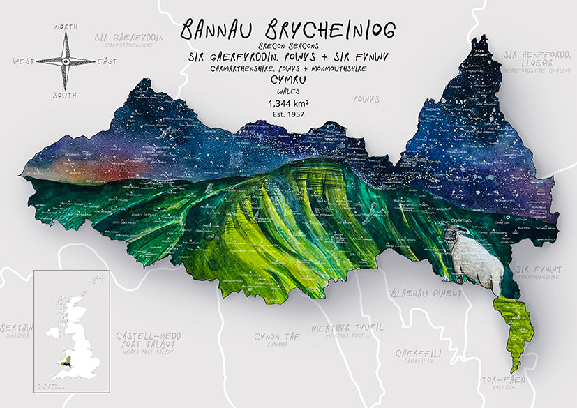 Bannau Brycheiniog Map Card