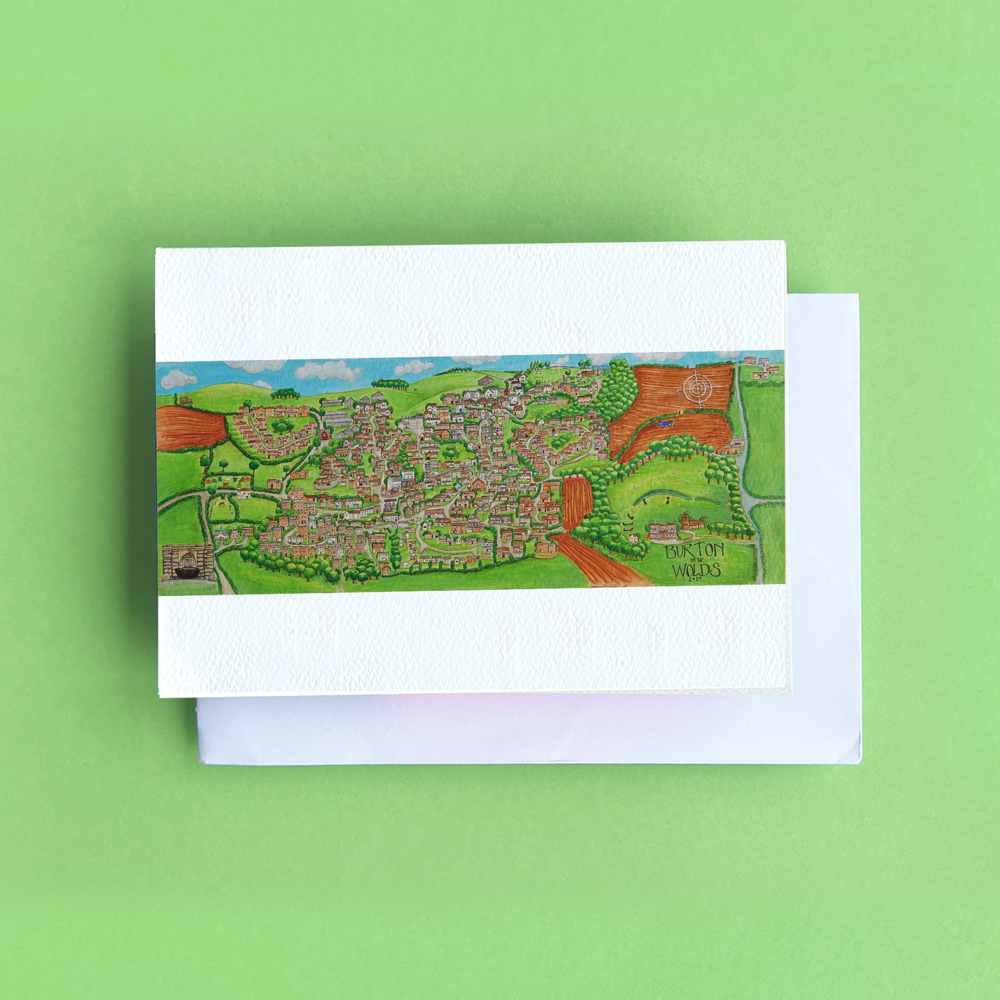 Burton on the Wolds Village Map Card