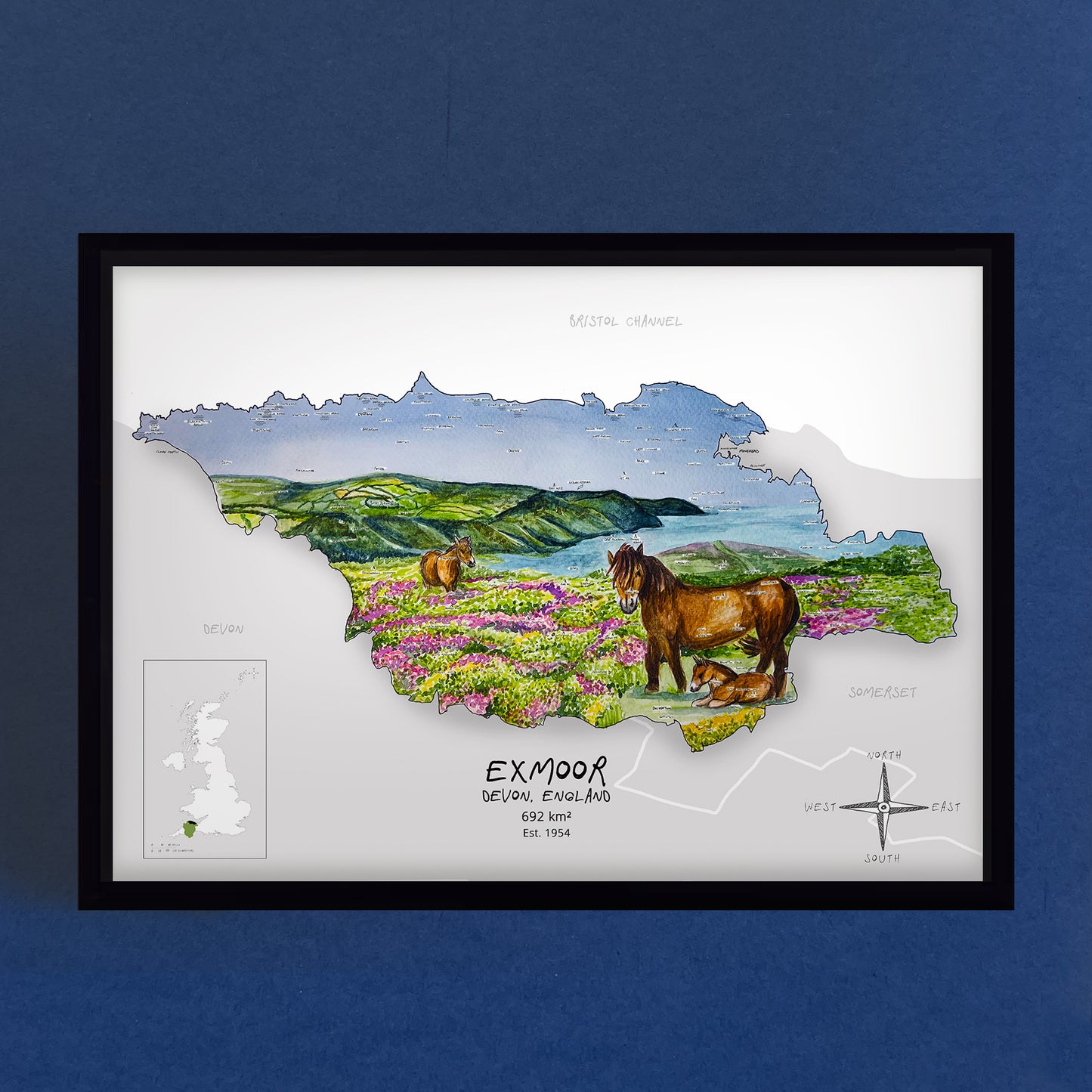 Exmoor Map Print