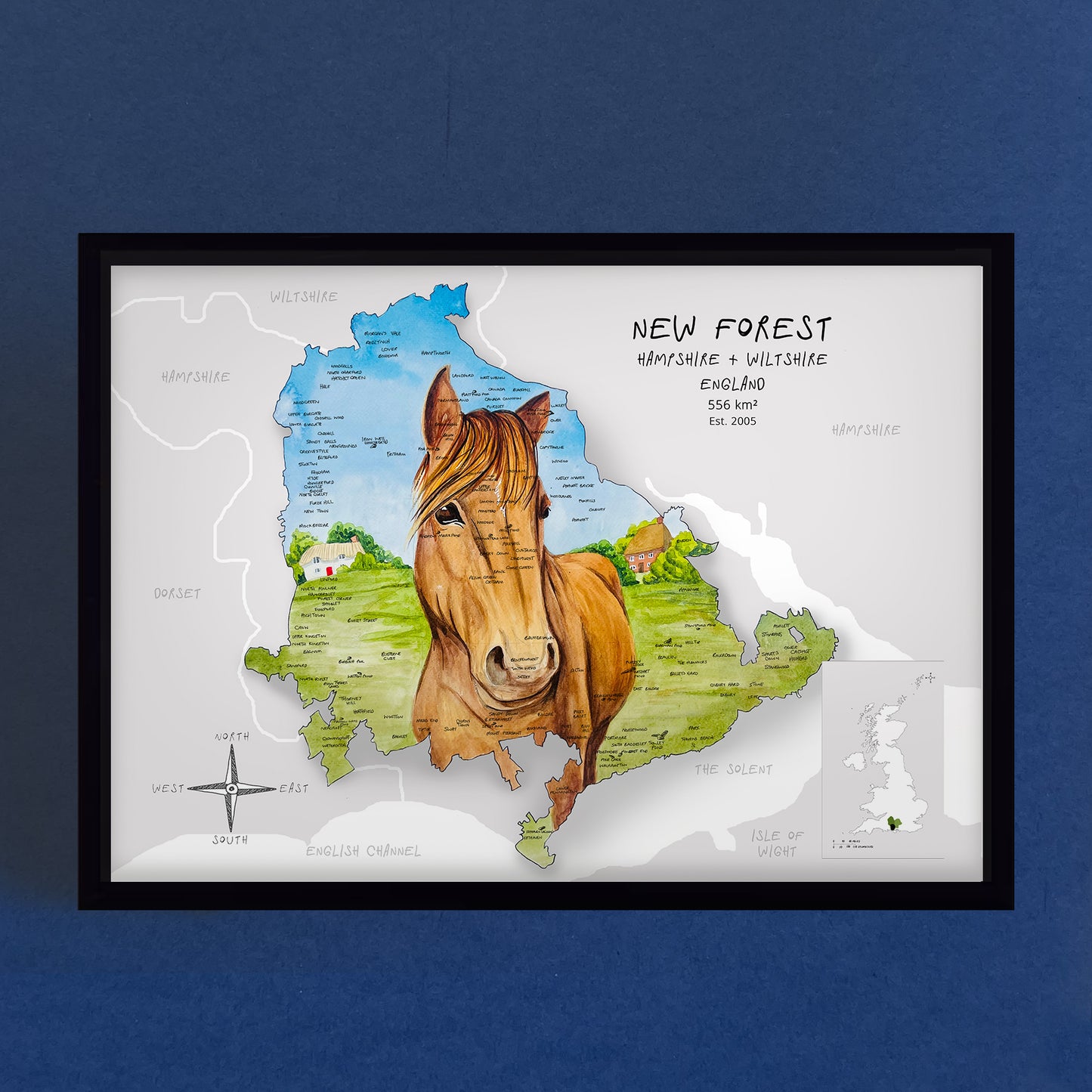 New Forest Map Print