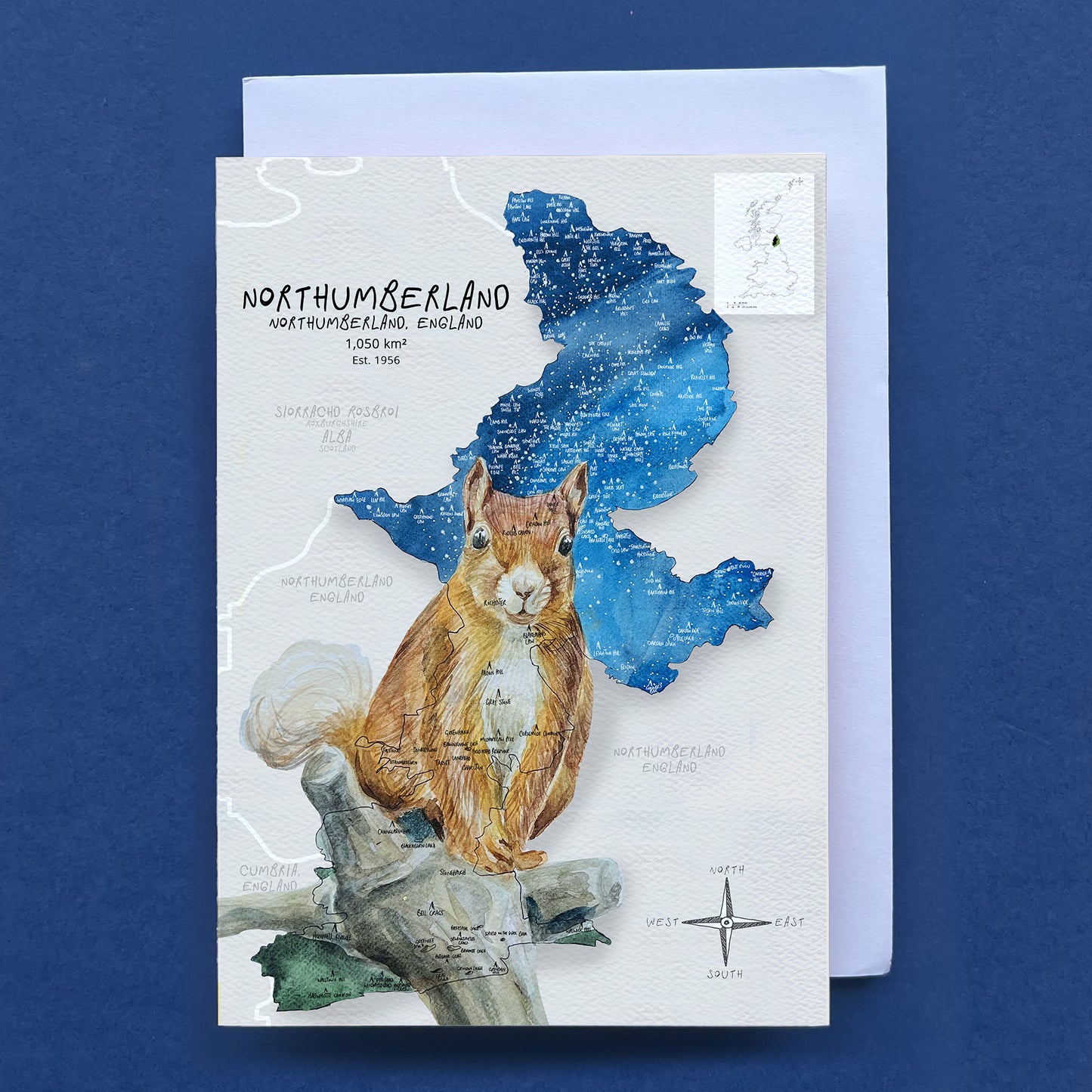 Northumberland Map Card