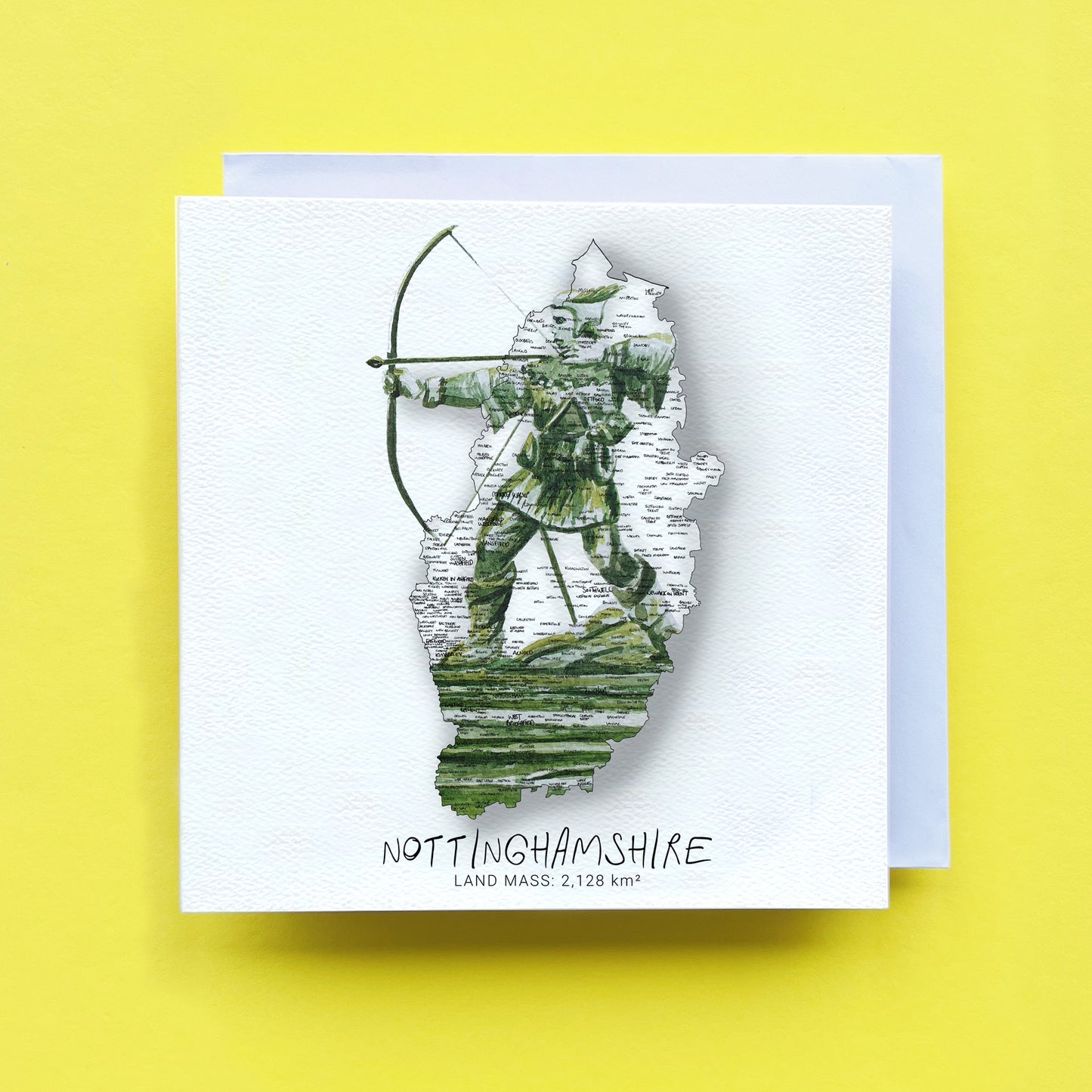 Nottingham Robin Hood Map Card