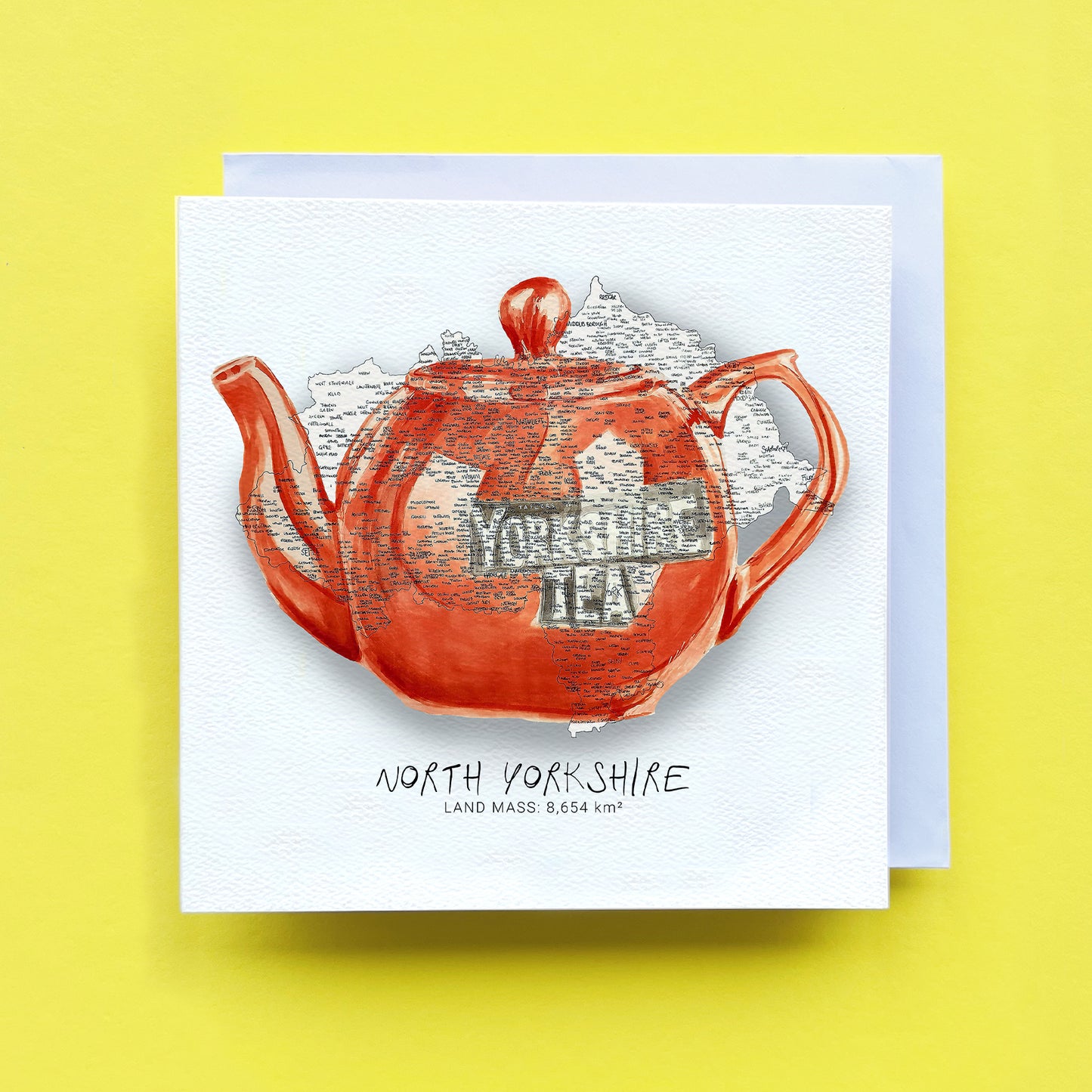 North Yorkshire Tea Map Card