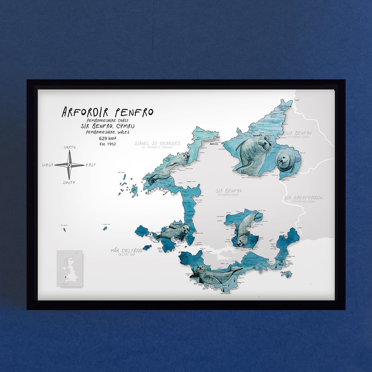 Afordir Penfro Map Print