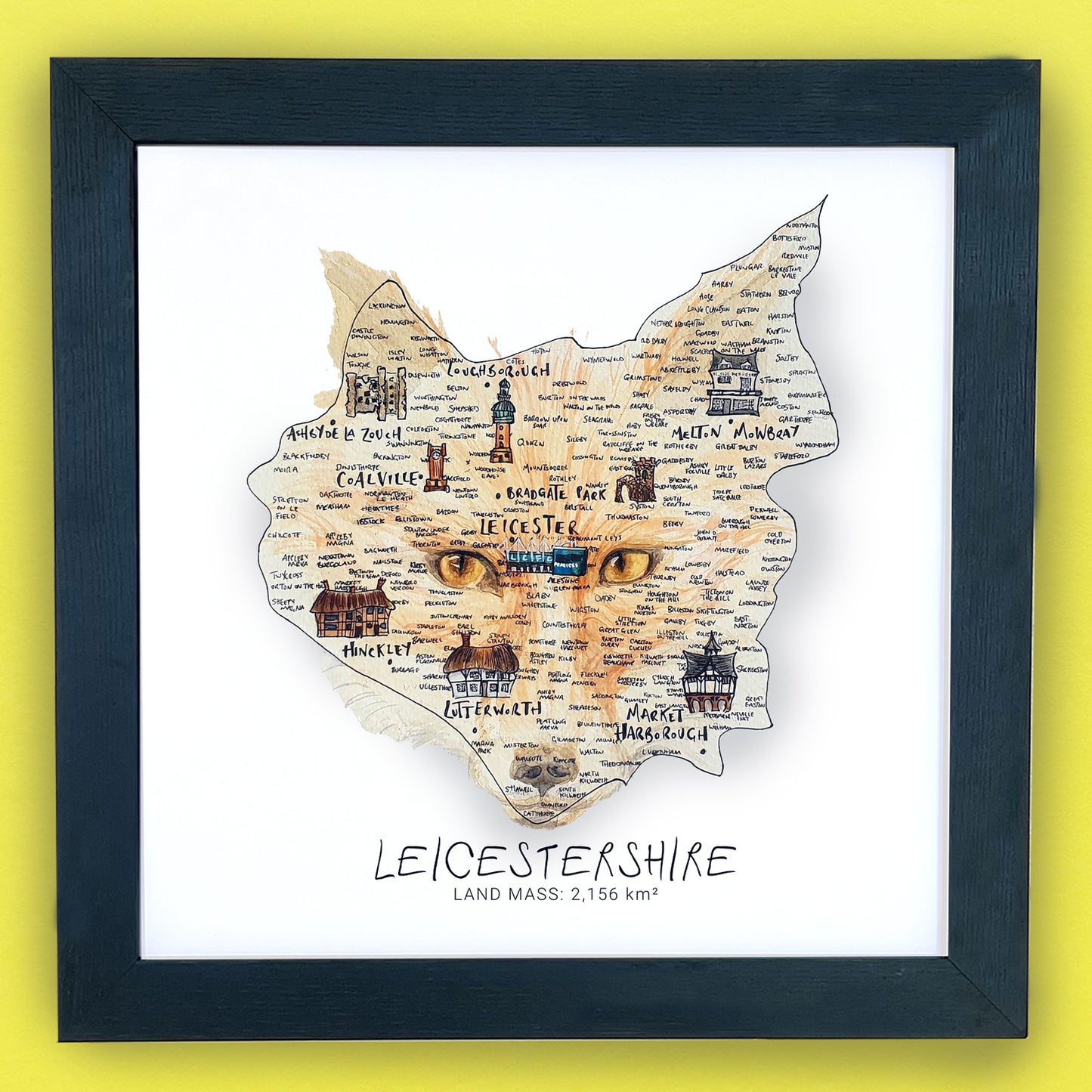 Leicestershire Fox 2020 Map Print