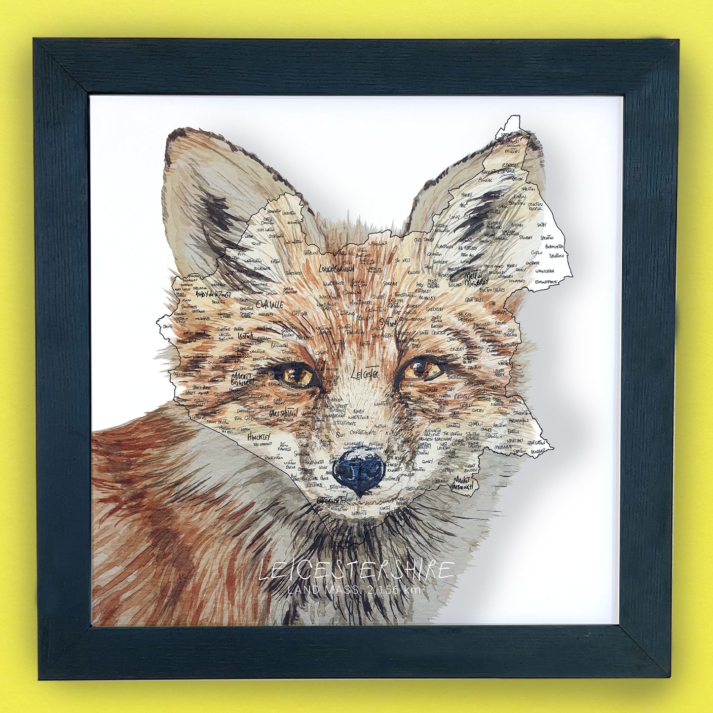 Leicestershire Fox 2022 Map Print