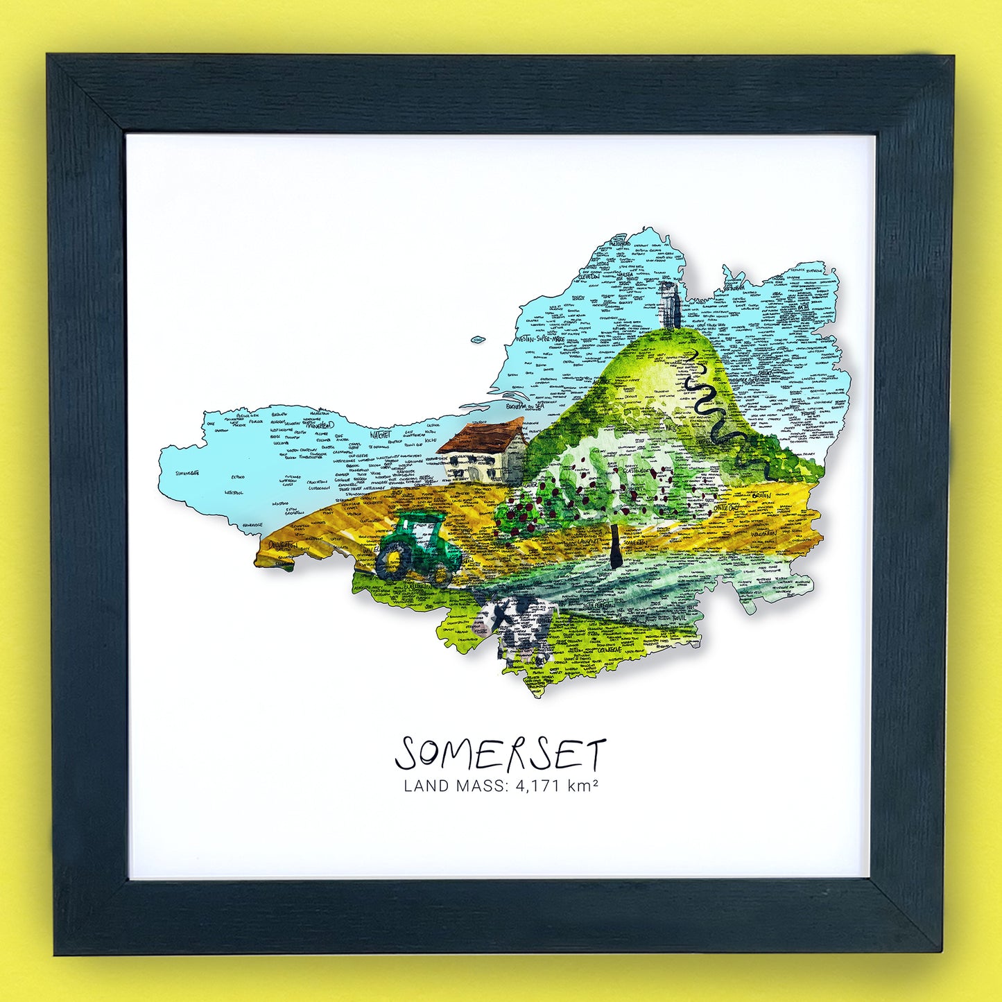 Somerset Map Print