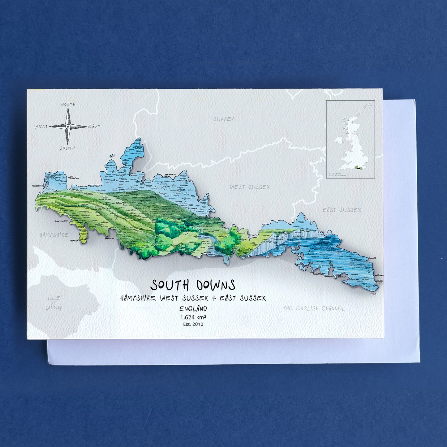 South Downs Map Card