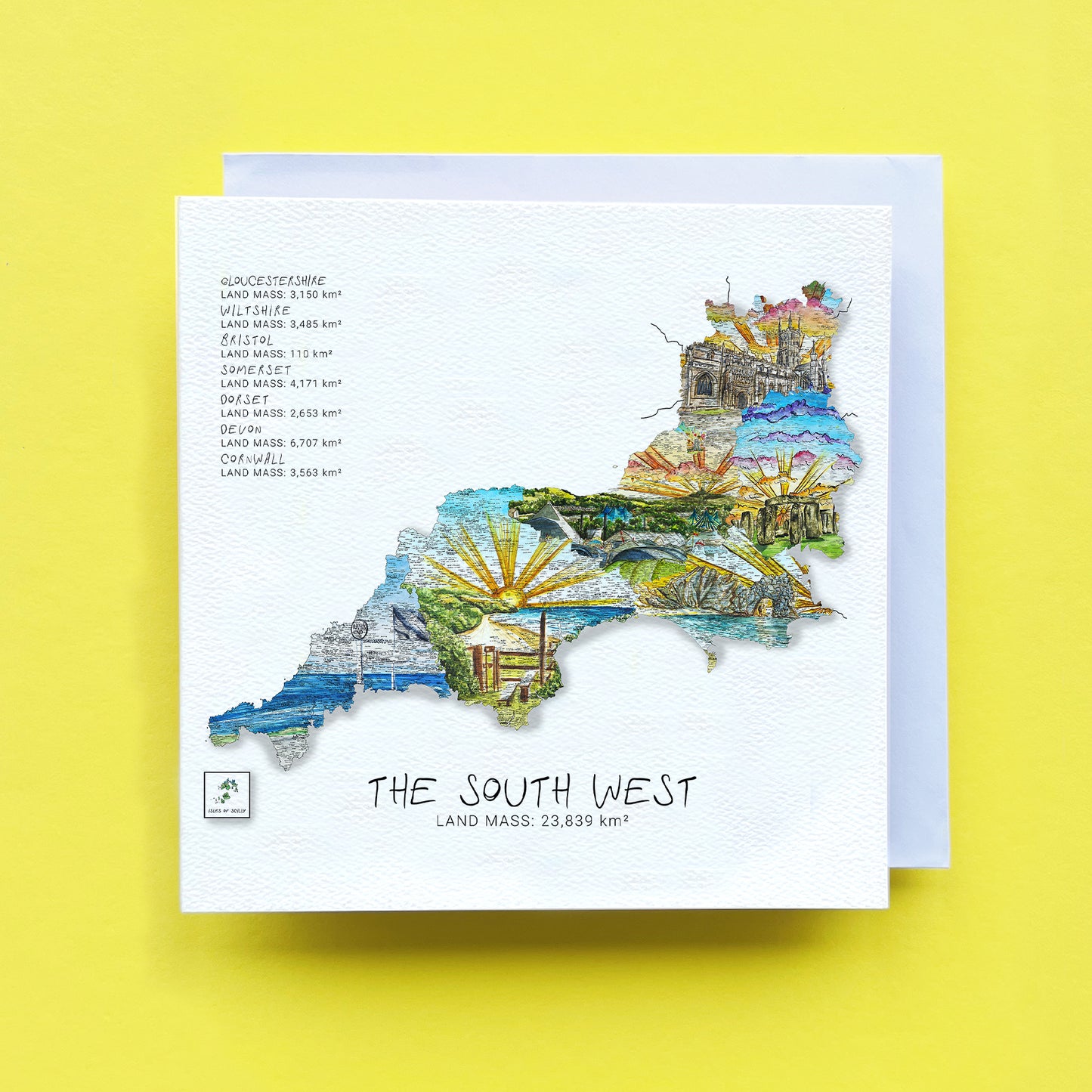 South West Region Map Card