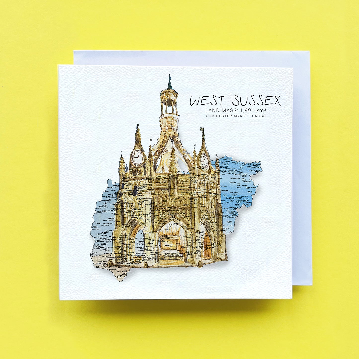 West Sussex Map Card