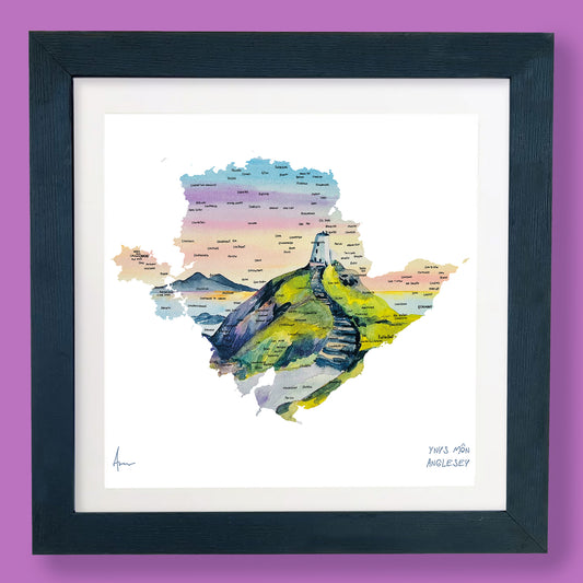 Anglesey Tŵr Mawr lighthouse Map Print