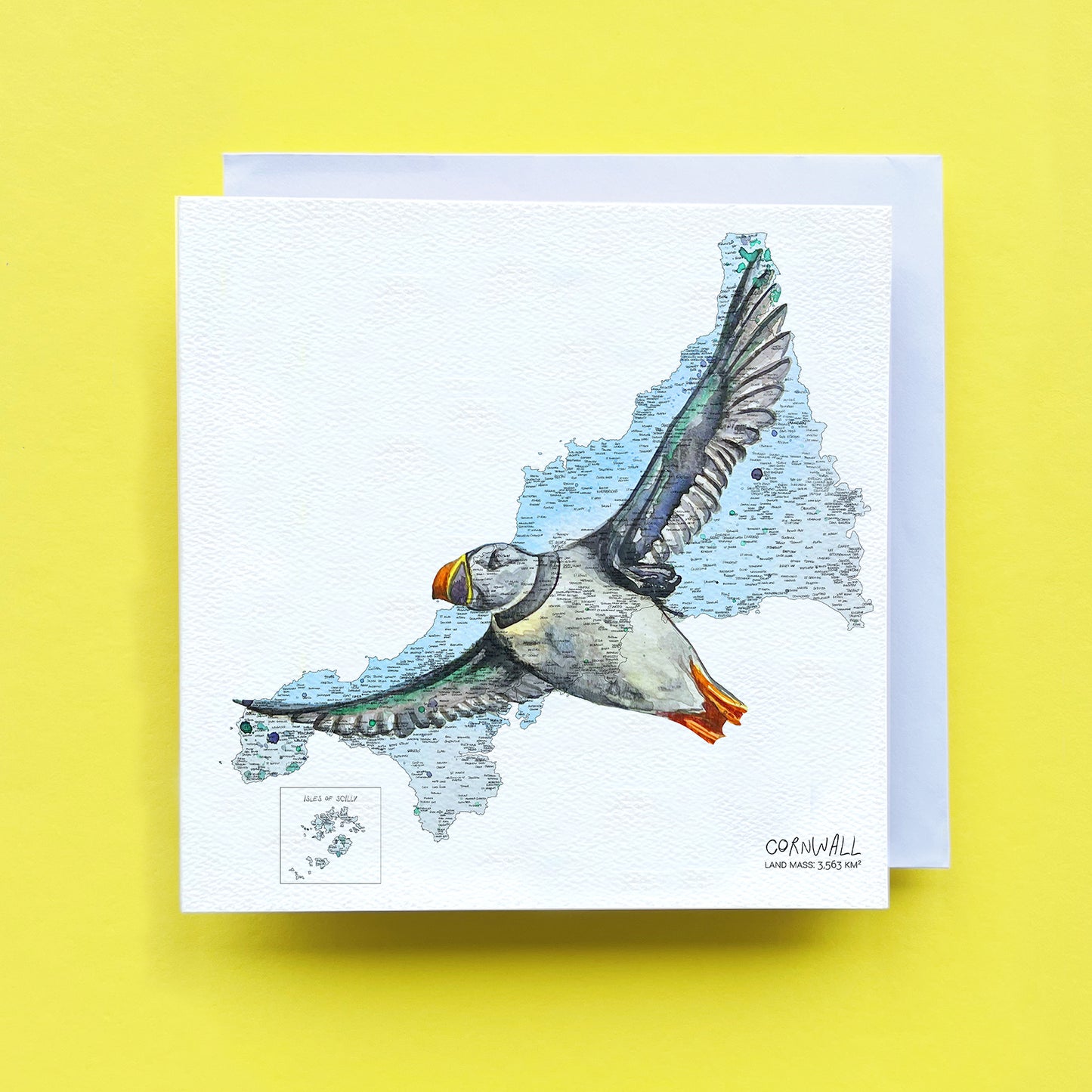 Cornwall Puffin Card