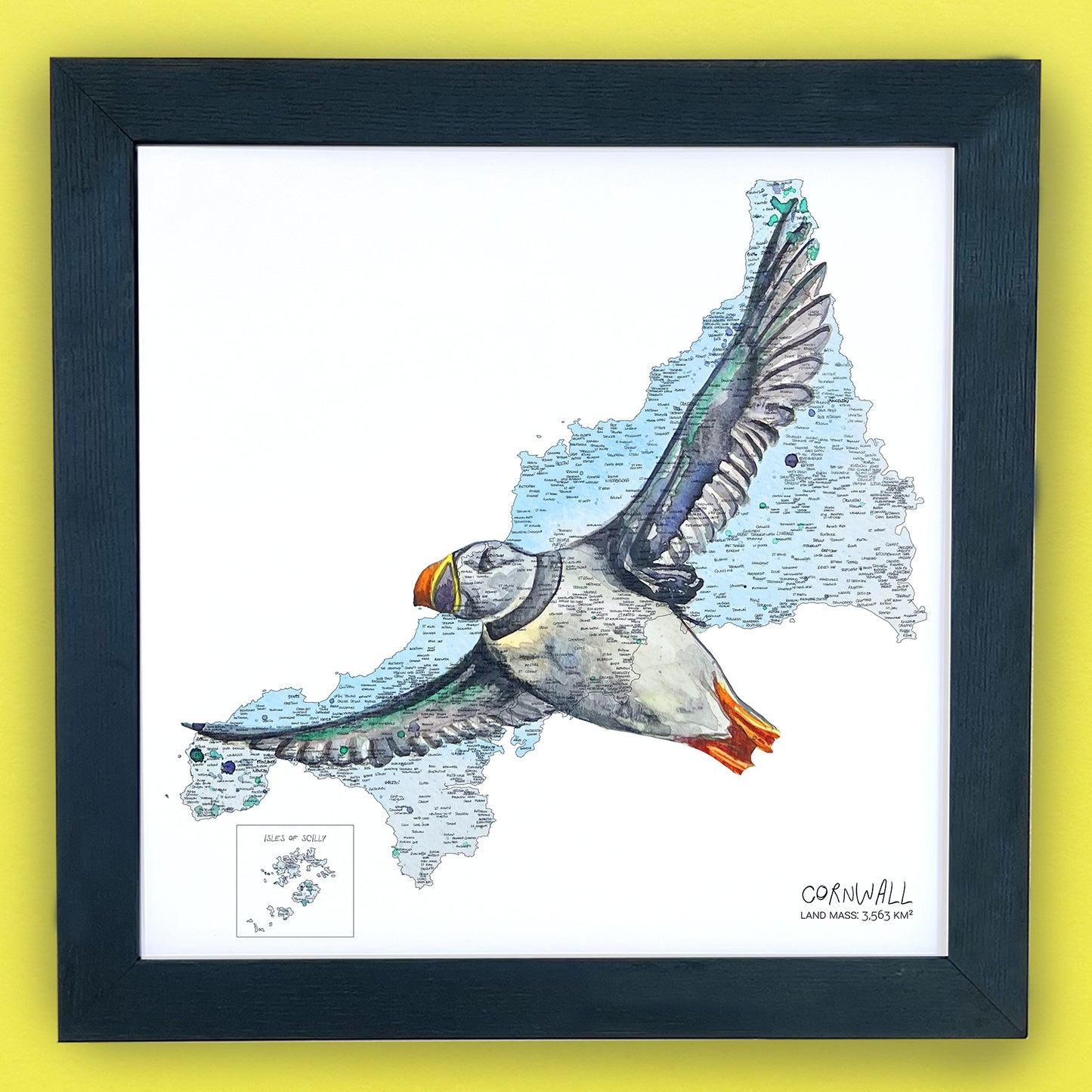 Cornwall Puffin Print