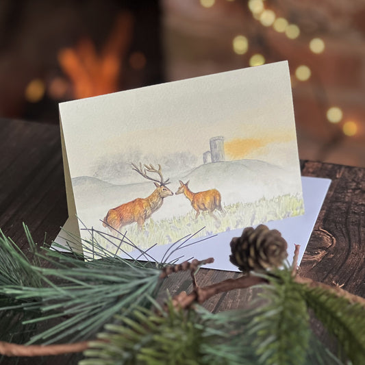 Warm Greetings on a Frosty Morning Christmas Card - 5 for £10