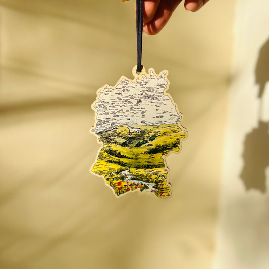 Wiltshire White Horse Wooden Bauble