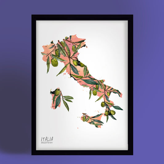 Italian Olives Map Print
