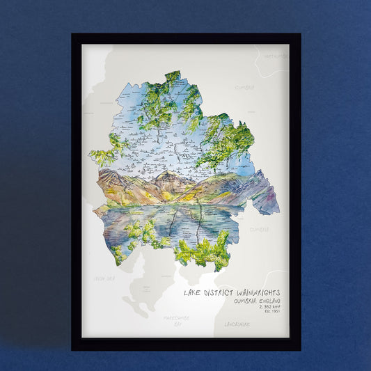 Lake District Map Print