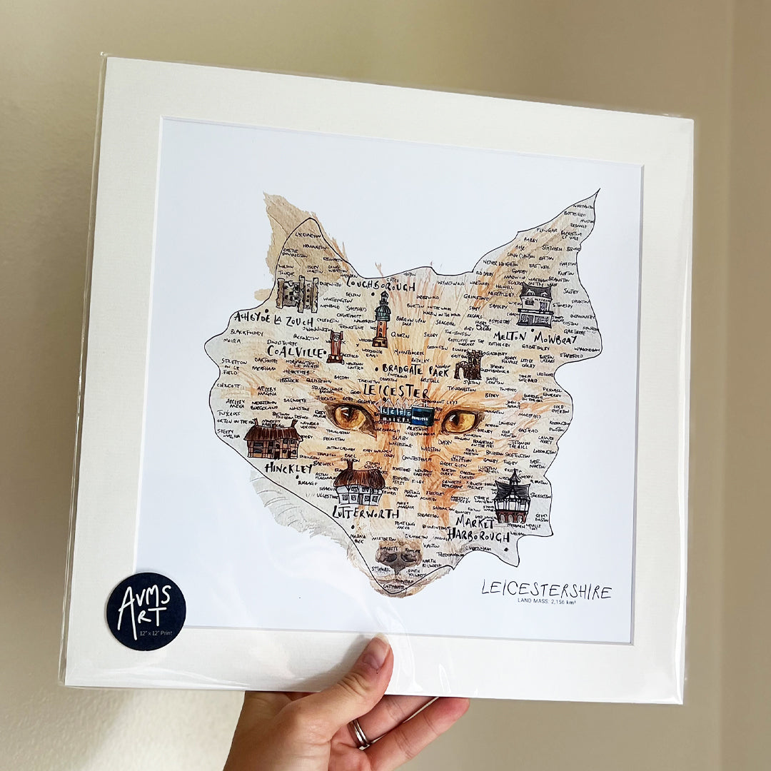 Leicestershire Fox 2020 Map Print