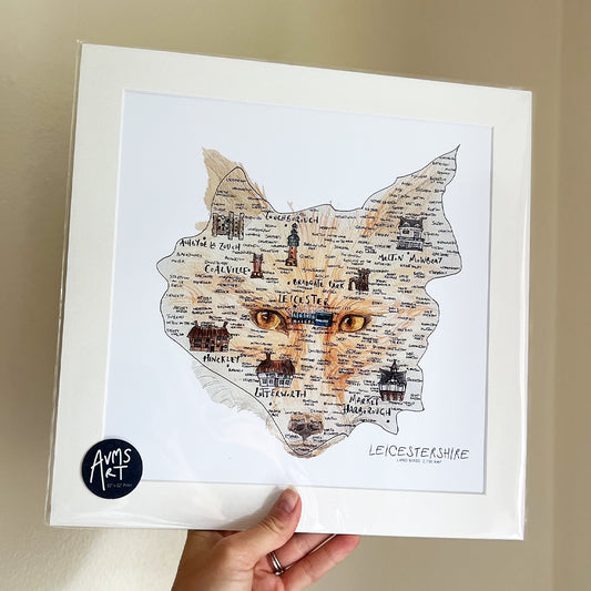 Leicestershire Fox 2020 Map Print