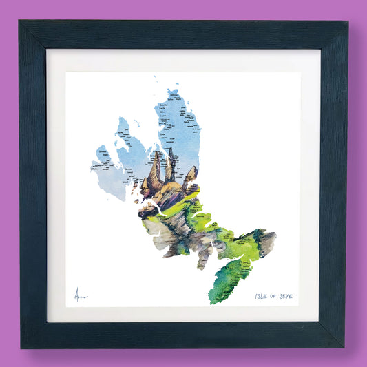 Isle of Skye Old Man of Storr Map Print
