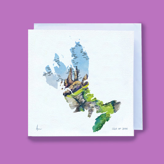 Isle of Skye Old Man of Storr Map Card