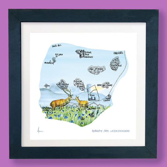 Bradgate Park Map Print