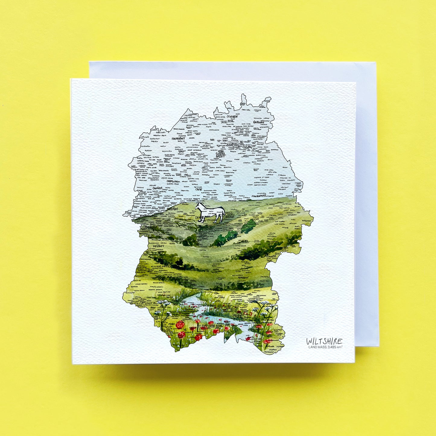 Wiltshire White Horse Map