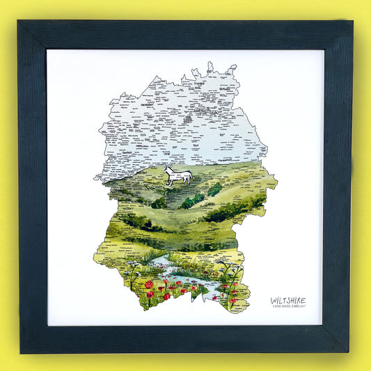 Wiltshire White Horse Print
