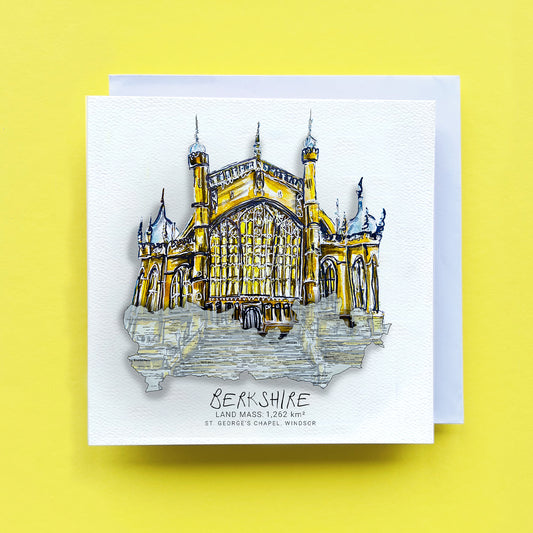 Berkshire St Georges Chapel Map Card