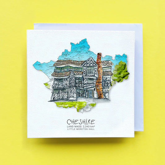 Cheshire Little Moreton Hall Map Card