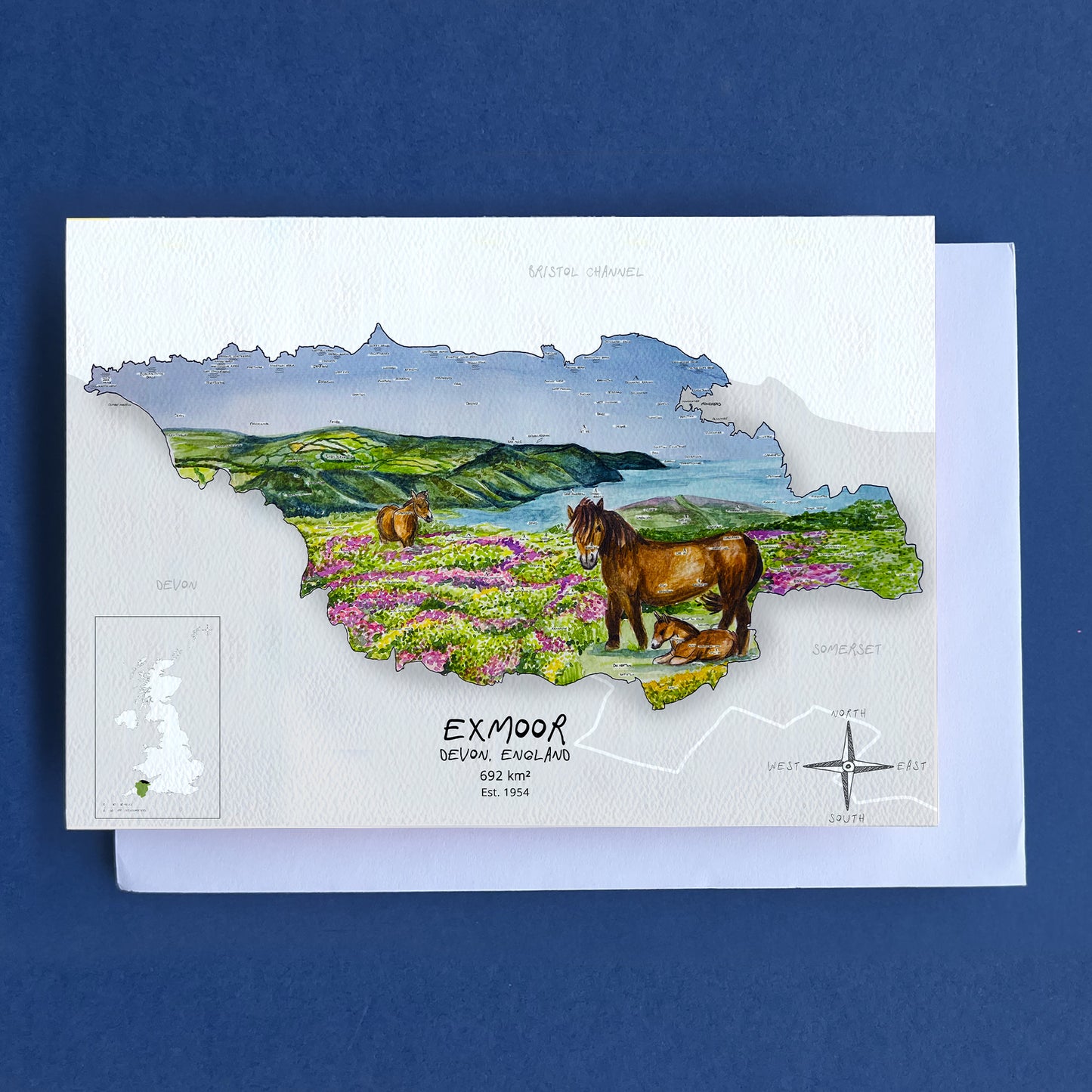 Exmoor Map Card