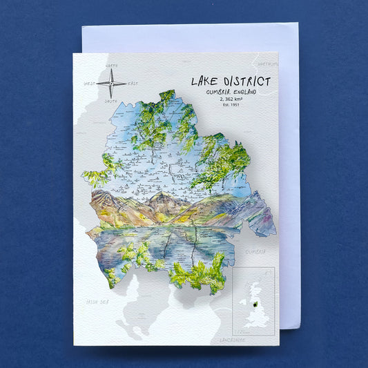 Lake District Map Card