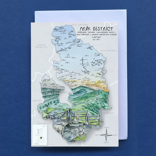 Peak District Map Card