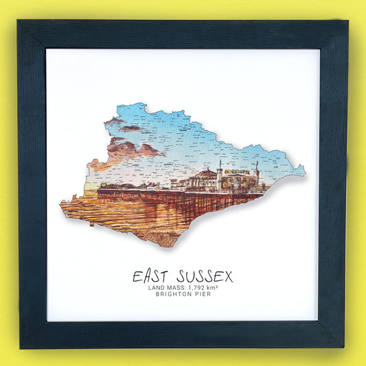 East Sussex Map Print