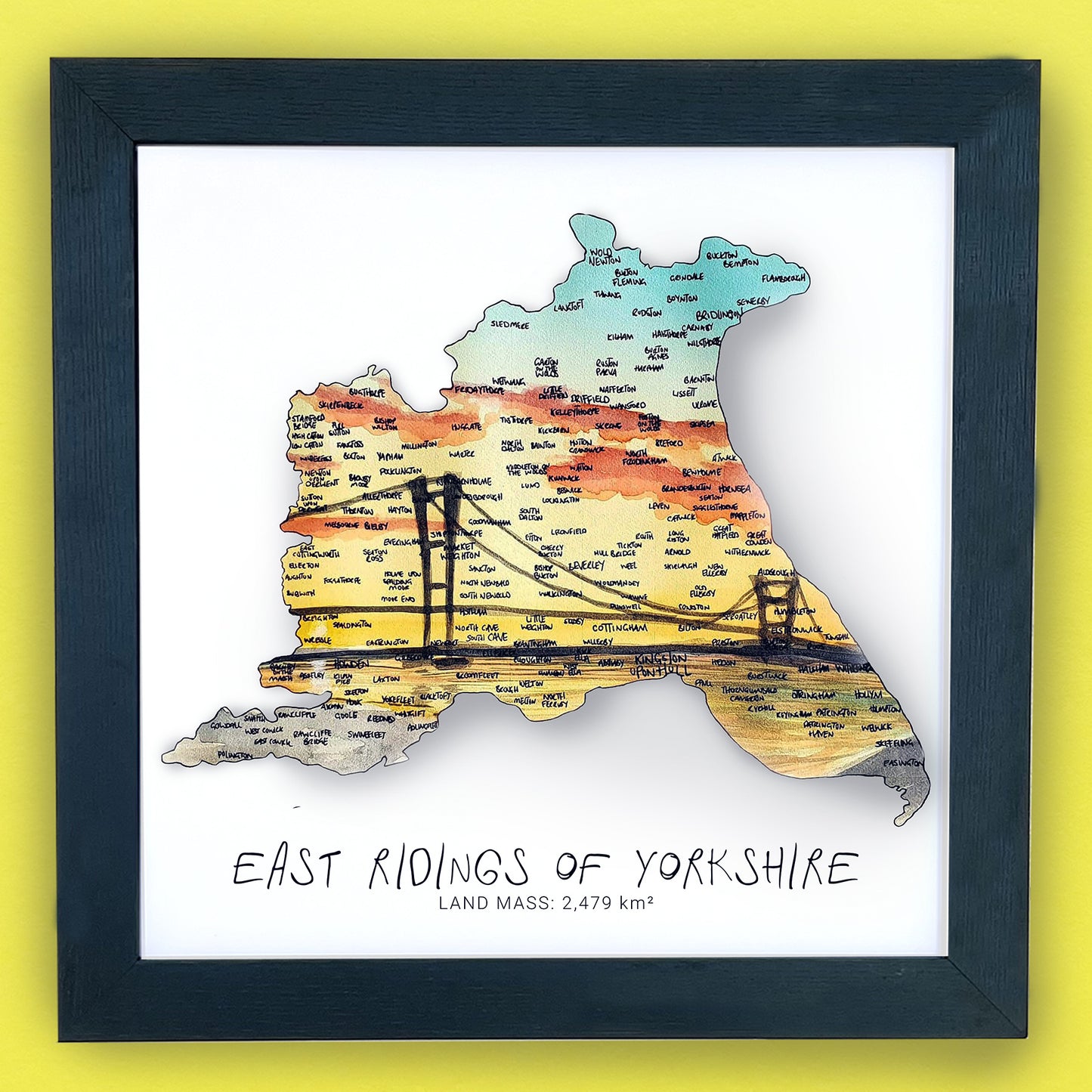 East Ridings of Yorkshire Map Print