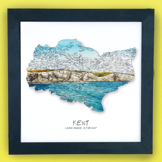 Kent White Cliffs Map Print