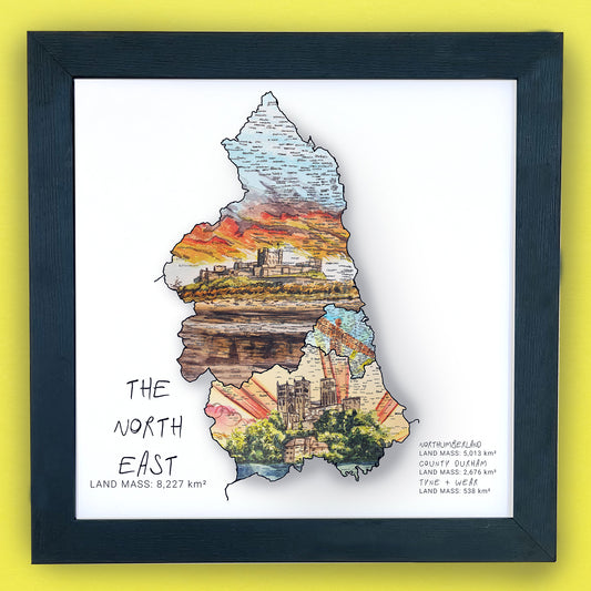 North East Region Map Print