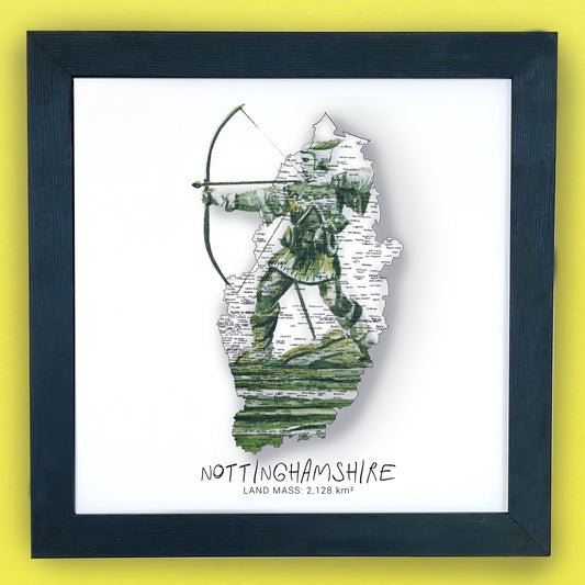 Nottinghamshire Robin Hood Map Print