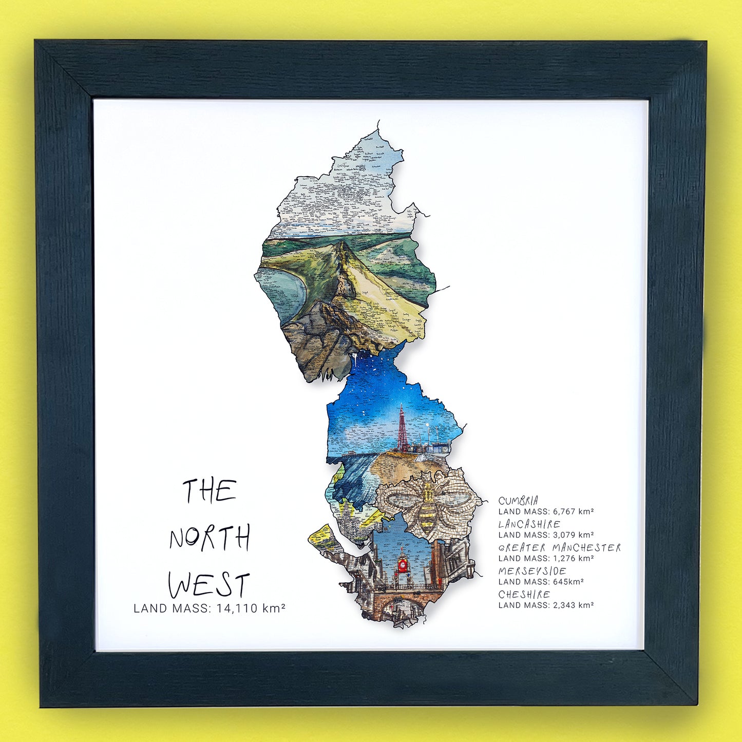 North West Region Map Print