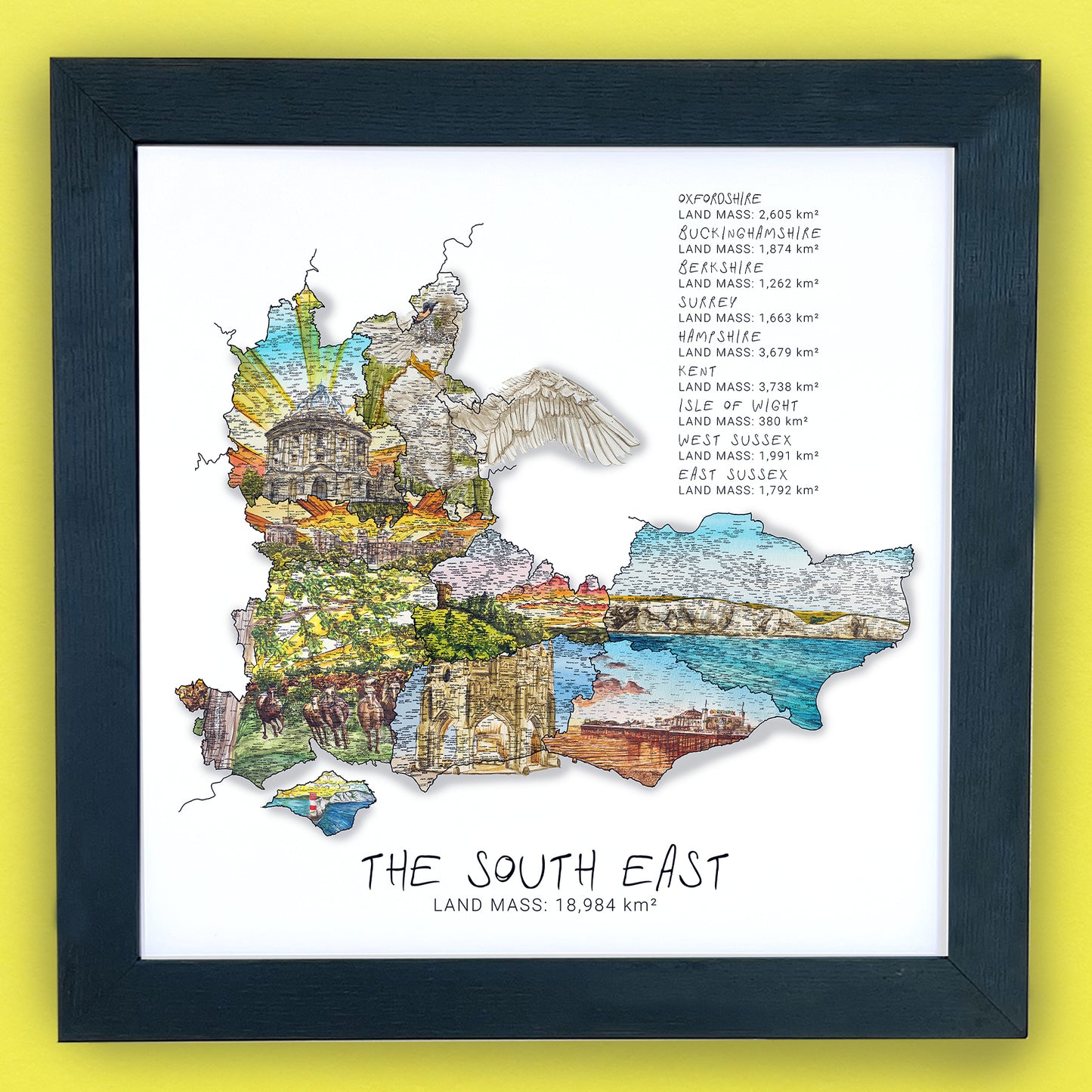 South East Region Map Print