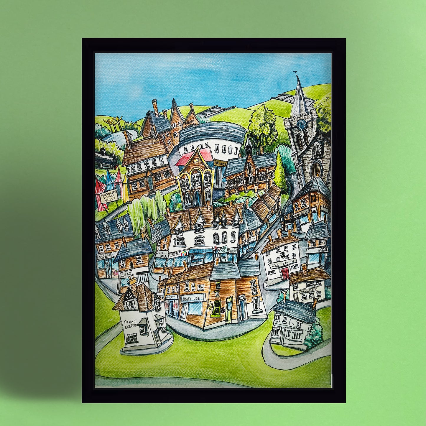 Ruddington Village Map Print