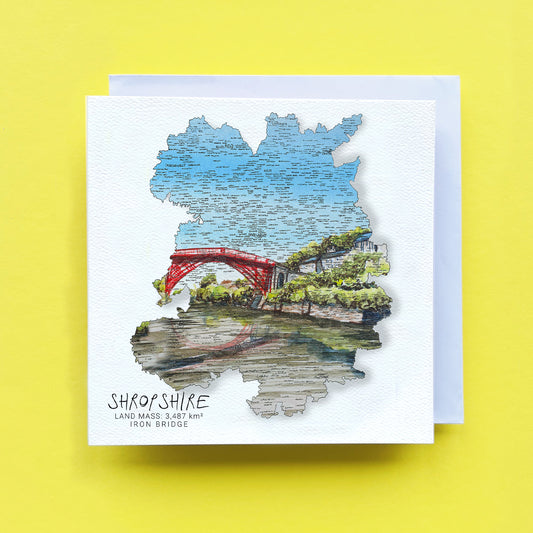 Shropshire Iron Bridge Map Card