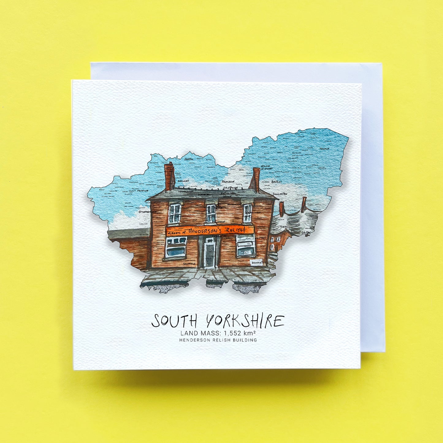 South Yorkshire Hendersons Relish Map Card