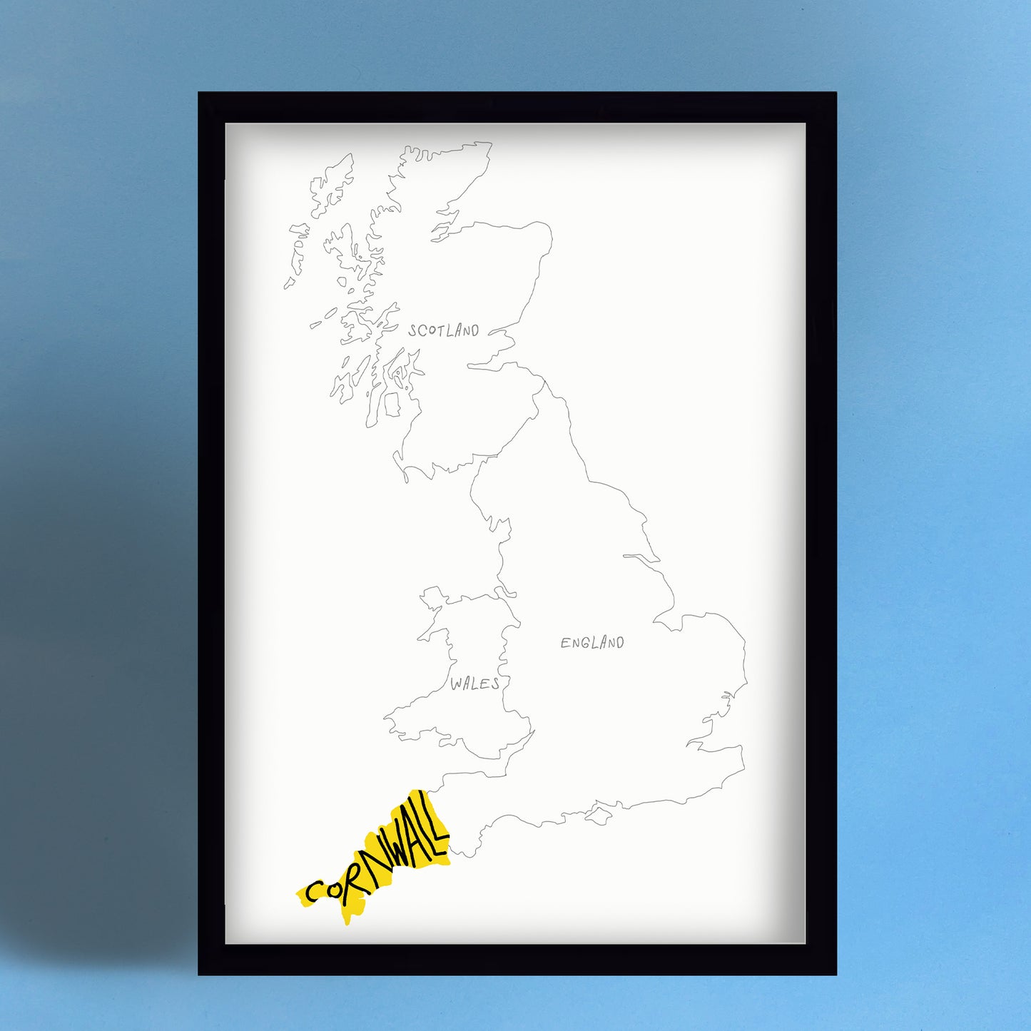 Cornwall Map Print