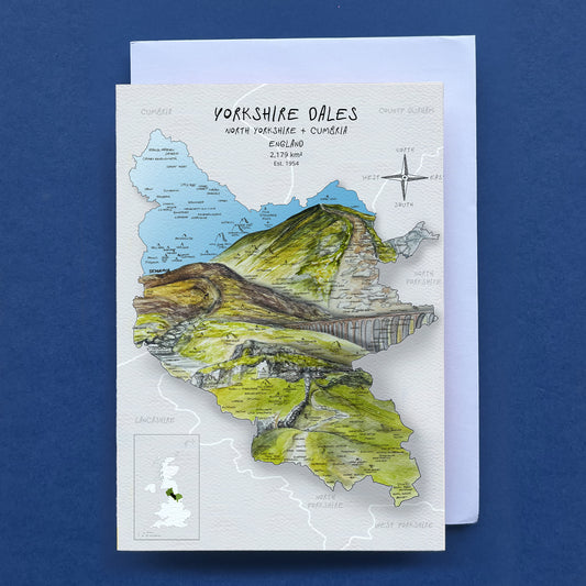 Yorkshire Dales Map Card